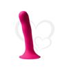 HITSENS 4 - Dildo de Silicona de Doble Densidad (Color Rosa Fuerte)